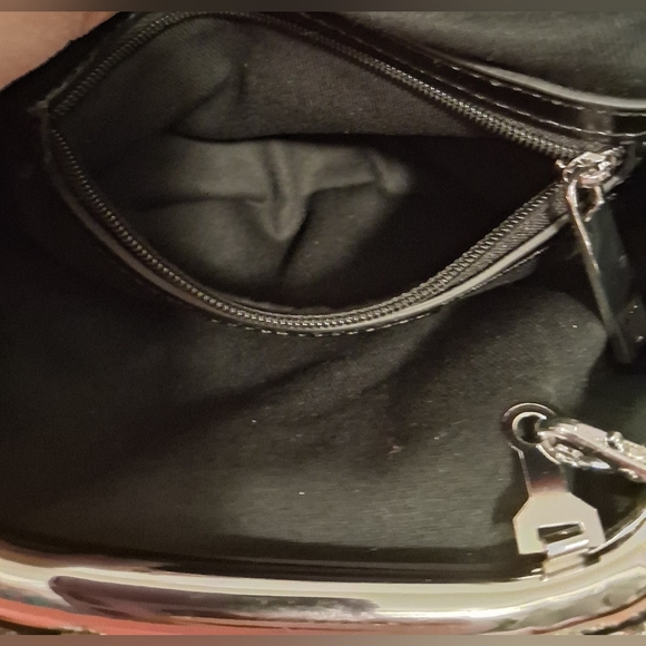 NWT Ted Baker Kylar Black Satin & Crystal Evening Convertible Bling Purse Bag - Picture 10 of 12